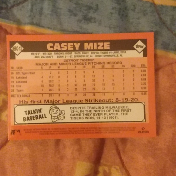 2021 baseball card - Picture 2 of 2